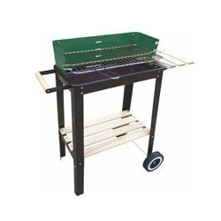 BARBECUE RETTANGOLARE BASE LEGNO