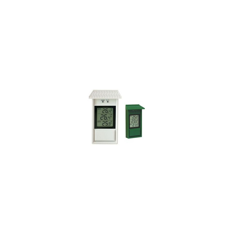 TERMOMETRO PLASTICA MIN/MAX DIGITALE cm 13,2x 8,0 verde
