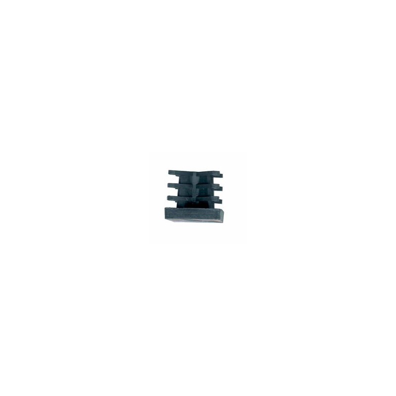 SOTTOPIEDE PUNTALE ALETTATO NERO QUADRO mm 30x30 SOTTOPIEDE PUNTALE ALETTATO NERO QUADRO mm 30x30
