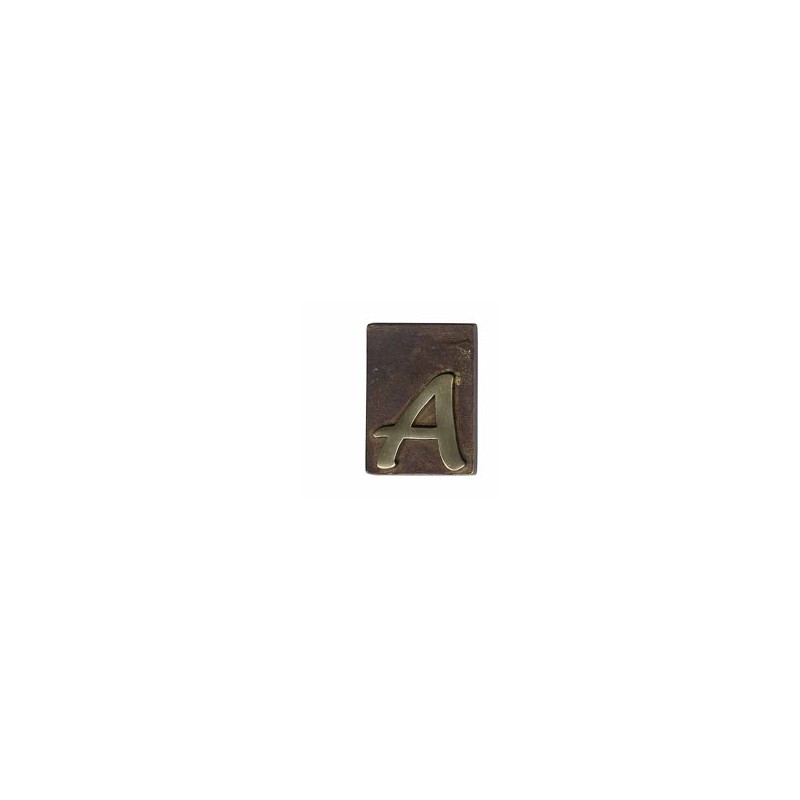 LETTERA CIVICA OTTONE BRONZATO B 60x80 LETTERA CIVICA OTTONE BRONZATO B 60x80