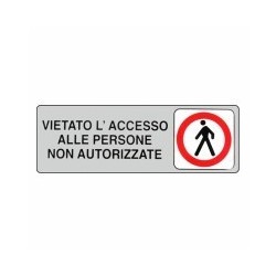 ETICHETTA VIETATO L'ACCESSO 15x 5 ADESIVA