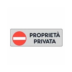 ETICHETTA PROPRIETA' PRIVATA 15x 5 ADESIVA