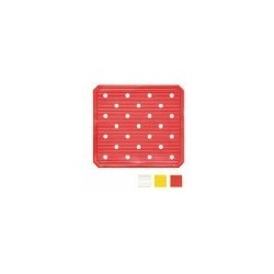 TAPPETO LAVELLO FORI TONDI ROSSO 34x34 SILGOM