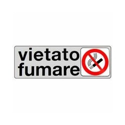 ETICHETTA VIETATO FUMARE 15x 5 ADESIVA