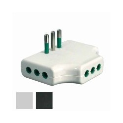 ADATTATORE TRIPLO PIATTO 10A+T BIANCO 82250 FME