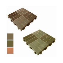 PIASTRELLA LEPLA' PVC/LEGNO CHIUSA VERDE 40x40x5