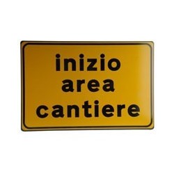 CARTELLO STRADALE INIZIO AREA CANTIERE 60x40 3G