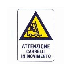 CARTELLO MOVIMENTO CARRELLI 48x 68 PLASTICA